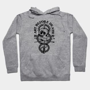 Art Before Death Skull Snake Sword Hoodie